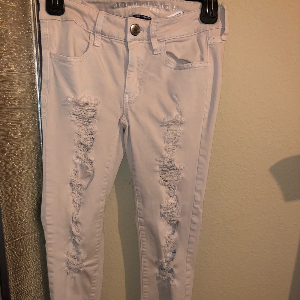 American eagle light pink cut jeans